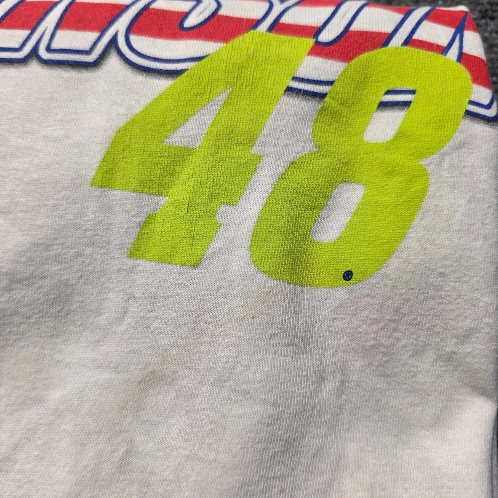 Vintage Style Jimmie Johnson 48 NASCAR Salutes Patriotic T Shirt Mens 2XL USA